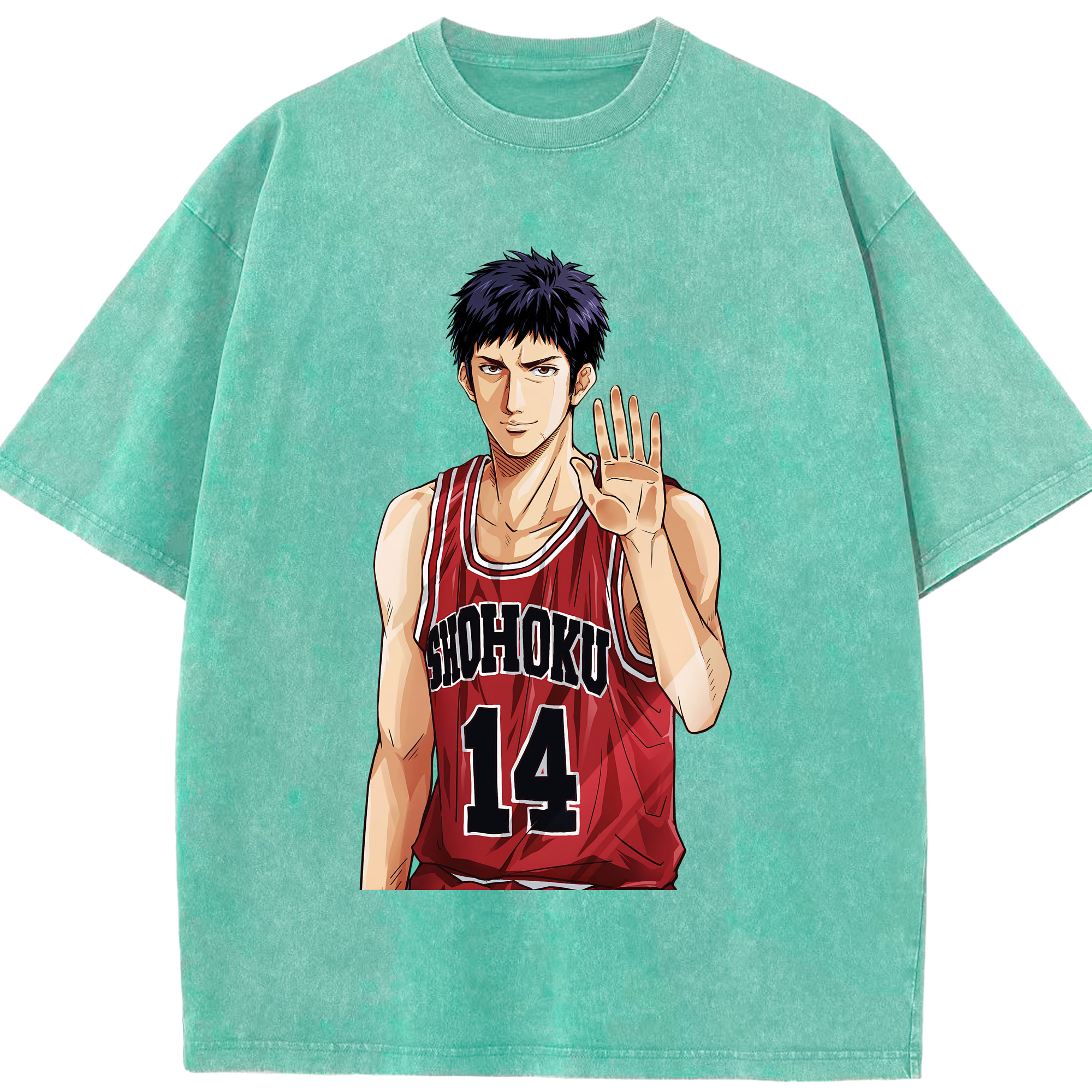 （画像用） SLAM DUNK／スラムダンク 綿100% ヴィンテージ風 半袖Tシャツ（フロントプリント）